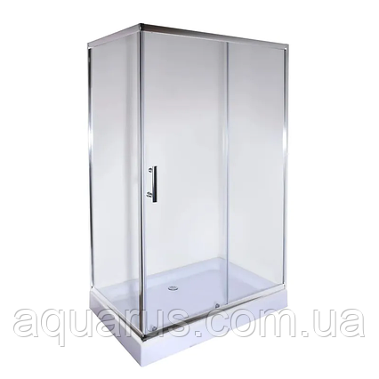 Душова кабіна з низьким піддоном Mixxus HARD SCT01-120x80x198-TR CHROME прозоре скло 5мм (MI6910), фото 1