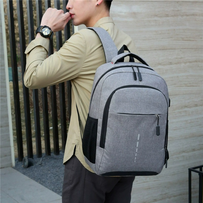 Рюкзак/портфель для ноутбука для діагоналі 13/14/15,6 дюйма Laptop Backpack сірий (GS-103069)