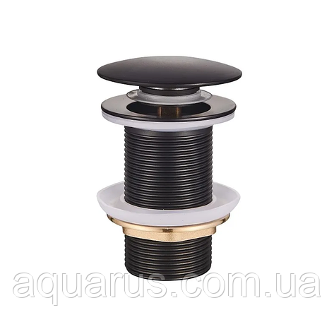 Донний клапан для умивальника Mixxus POP-UP-04 Black 1 1/4'' (кнопка) (Чорний) (MI6140), фото 1