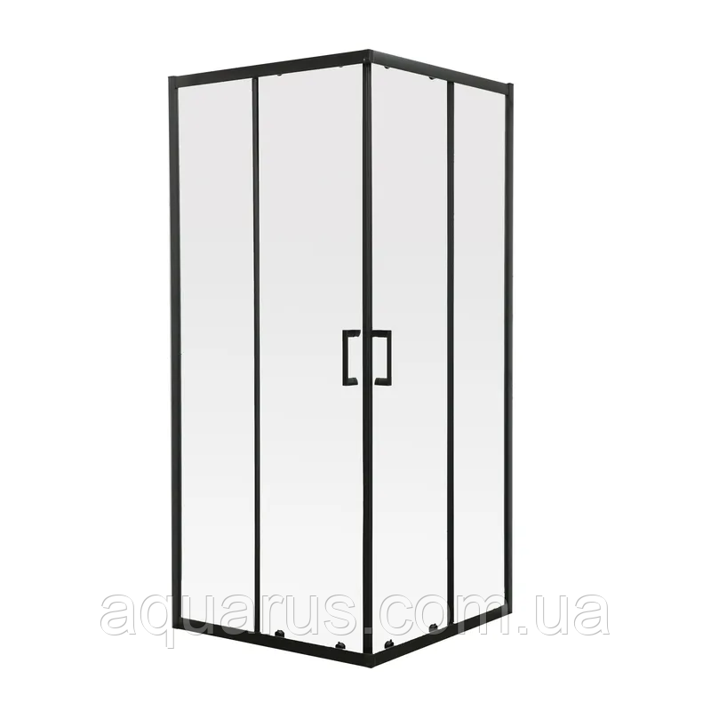 Душова кабіна без піддону Mixxus Premium DIVERSE SC02-90x90x195-TR Black прозоре скло 5мм (MI6862)