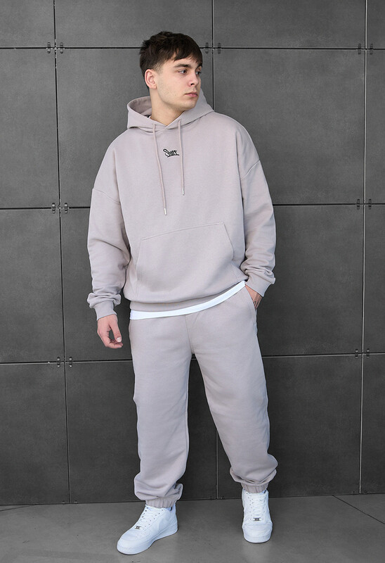 Молодіжний спортивний костюм Staff sei logo gray powder oversize