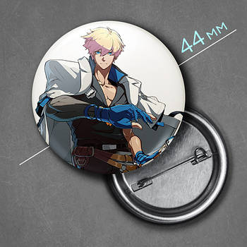 "Кай Киске (Гілті Гір / Guilty Gear)" значок круглий на булавці Ø44 мм
