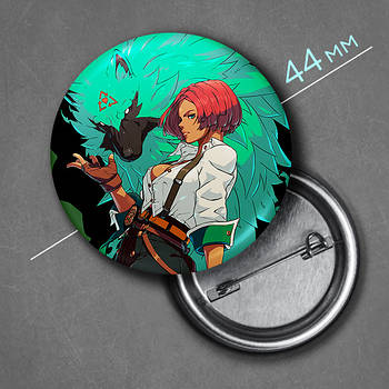 "Гіованна (Гілті Гір / Guilty Gear)" значок круглий на булавці Ø44 мм