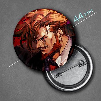 "Слеєр (Гілті Гір / Guilty Gear)" значок круглий на булавці Ø44 мм