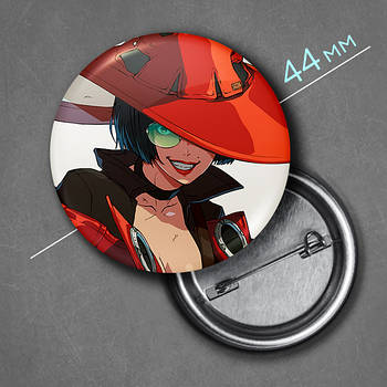 "Ай Но (Гілті Гір / Guilty Gear)" значок круглий на булавці Ø44 мм
