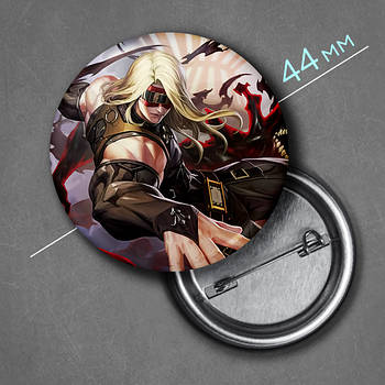 "Затто (Гілті Гір / Guilty Gear)" значок круглий на булавці Ø44 мм