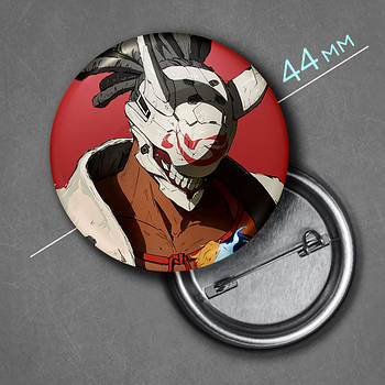 "Нагоріюкі (Гілті Гір / Guilty Gear)" значок круглий на булавці Ø44 мм