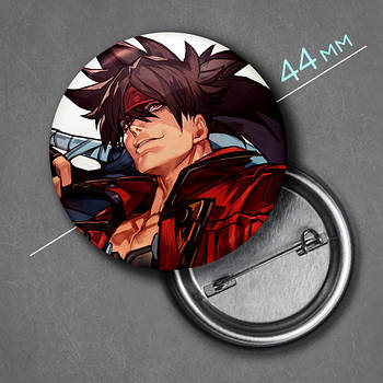"Сол (Гілті Гір / Guilty Gear)" значок круглий на булавці Ø44 мм