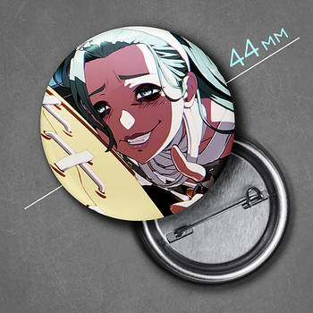 "АБА (Гілті Гір / Guilty Gear)" значок круглий на булавці Ø44 мм