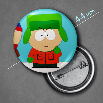 "Кайл Брофловскі (Південний парк / South Park)" значок круглий на булавці Ø44 мм