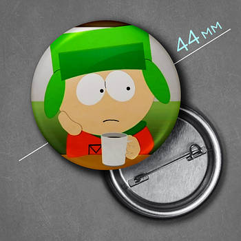 "Кайл Брофловскі (Південний парк / South Park)" значок круглий на булавці Ø44 мм