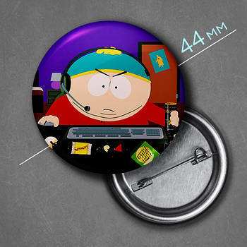 "Ерік Картман (Південний парк / South Park)" значок круглий на булавці Ø44 мм