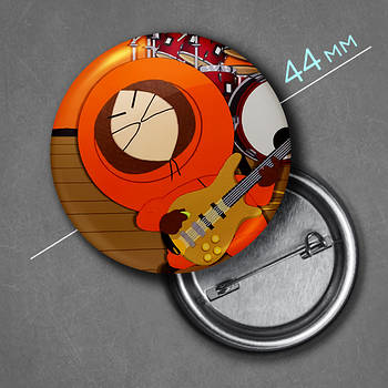 "Кенні Маккормік (Південний парк / South Park)" значок круглий на булавці Ø44 мм