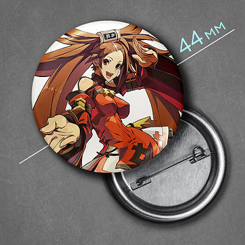 "Джем Курадобері (Гілті Гір / Guilty Gear)" значок круглий на булавці Ø44 мм