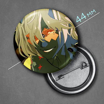 "Хепі Хаос (Гілті Гір / Guilty Gear)" значок круглий на булавці Ø44 мм