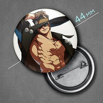 "Джоні (Гілті Гір / Guilty Gear)" значок круглий на булавці Ø44 мм