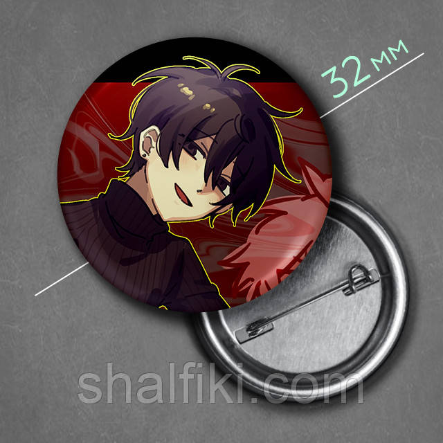 "Цугіно Хару (Зено / ZENO)" значок круглий на булавці Ø32 мм, фото 1