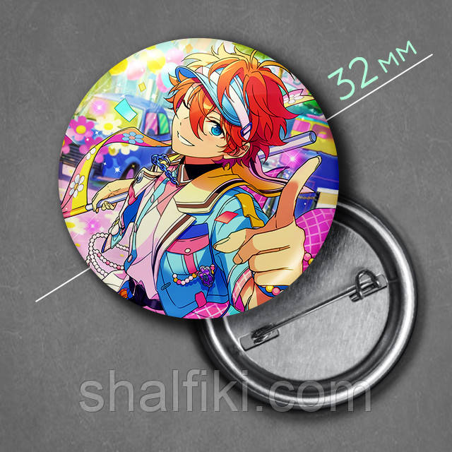 "Субару Акехоші (Aнсамбль Зірок / Ensemble Stars)" значок круглий на булавці Ø32 мм, фото 1