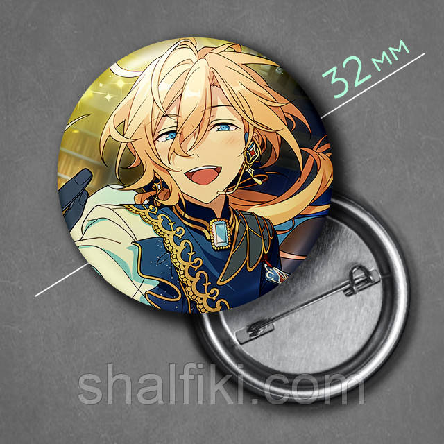 "Ейчі Теншоуін (Aнсамбль Зірок / Ensemble Stars)" значок круглий на булавці Ø32 мм, фото 1