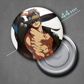 "Джоні (Гілті Гір / Guilty Gear)" магніт круглий Ø44 мм