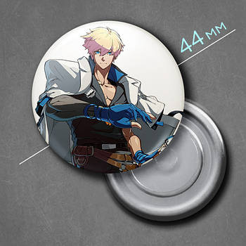 "Кай Киске (Гілті Гір / Guilty Gear)" магніт круглий Ø44 мм