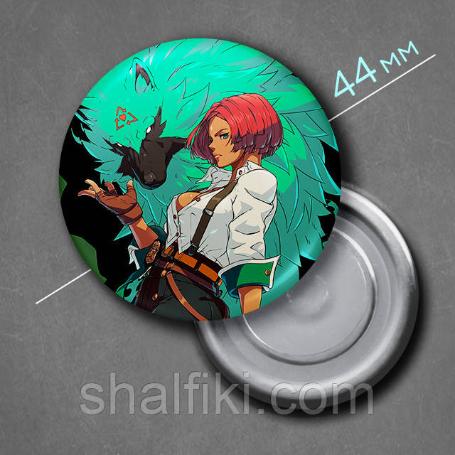 "Гіованна (Гілті Гір / Guilty Gear)" магніт круглий Ø44 мм, фото 1