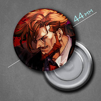 "Слеєр (Гілті Гір / Guilty Gear)" магніт круглий Ø44 мм