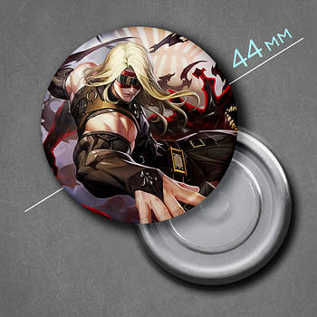 "Затто (Гілті Гір / Guilty Gear)" магніт круглий Ø44 мм