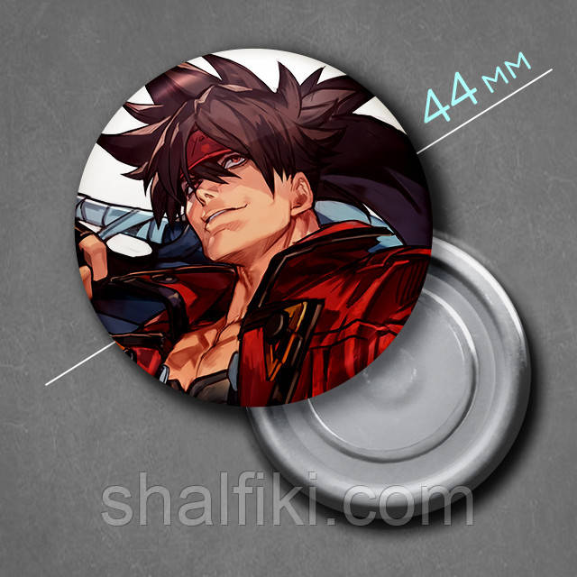"Сол (Гілті Гір / Guilty Gear)" магніт круглий Ø44 мм, фото 1
