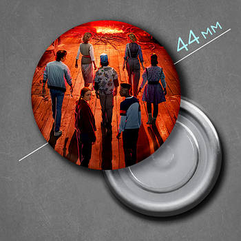 "Дивні дива / Stranger Things" магніт круглий Ø44 мм