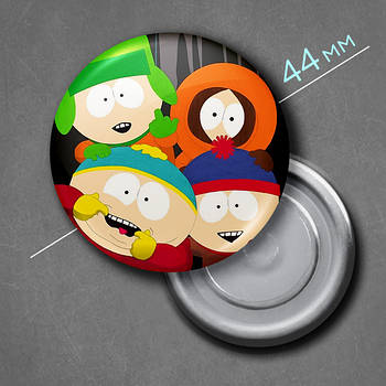 "Південний парк / South Park" магніт круглий Ø44 мм