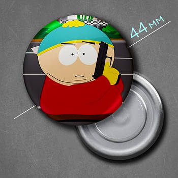 "Ерік Картман (Південний парк / South Park)" магніт круглий Ø44 мм
