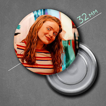 "Макс Мейфілд (Дивні дива / Stranger Things)" магніт круглий Ø32 мм