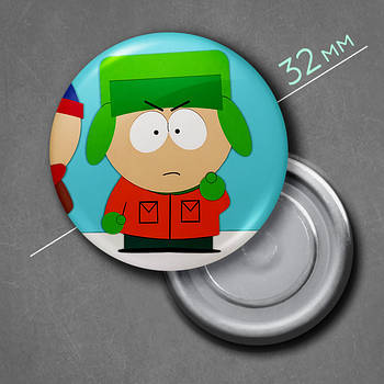 "Кайл Брофловскі (Південний парк / South Park)" магніт круглий Ø32 мм
