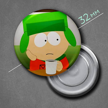 "Кайл Брофловскі (Південний парк / South Park)" магніт круглий Ø32 мм