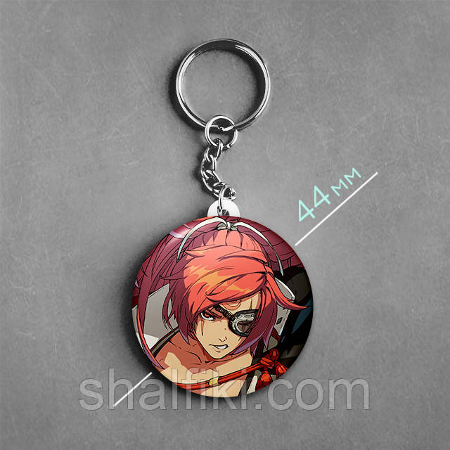 "Байкен (Гілті Гір / Guilty Gear)" брелок круглий Ø44 мм, фото 1