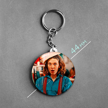 "Одинадцять (Дивні дива / Stranger Things)" брелок круглий Ø44 мм