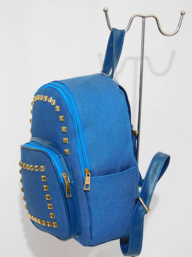 Рюкзак Джинсовый с шипами голубой, цена 230 грн — Prom.ua (ID#458627265)