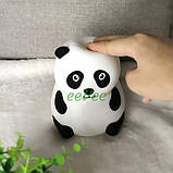 Дитячий силіконовий світильник нічник Панда м'який 14 см з різнокольоровим підсвічуванням (60701), фото 3