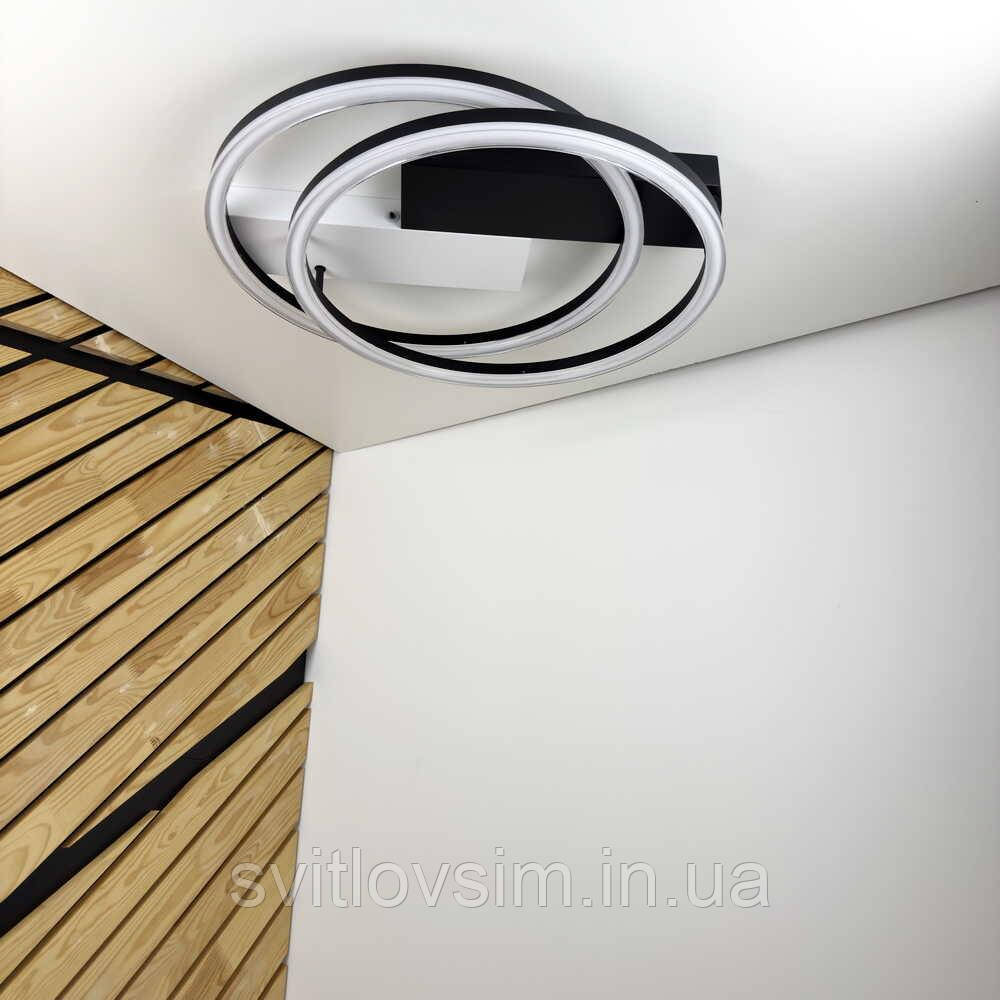 Світильник LED smart BRIONI-R+пульт 80W 3000-5000K IP20 круг чорний Violux