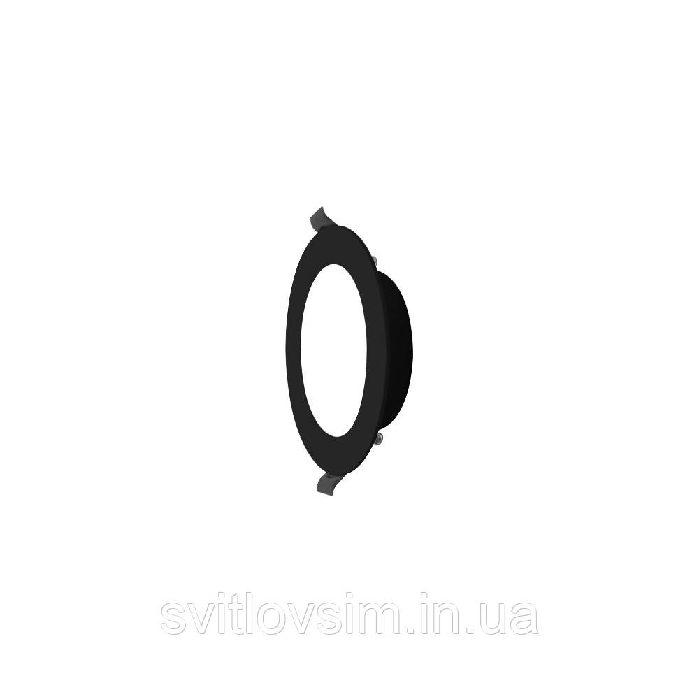 Світильник LED даунлайт Violux FRAME 6W 4200K круг IP20 чорний