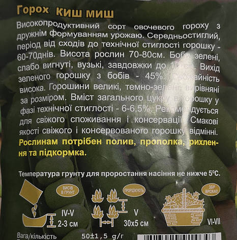 Горох Кіш Ведмедик 50г, фото 2