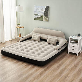 Надувний диван матрац KING Size + насос 202*152*70см YU227, фото 4