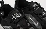 Чоловічі чорні текстильні кросівки із сірими вставками на шнурівці, фото 6