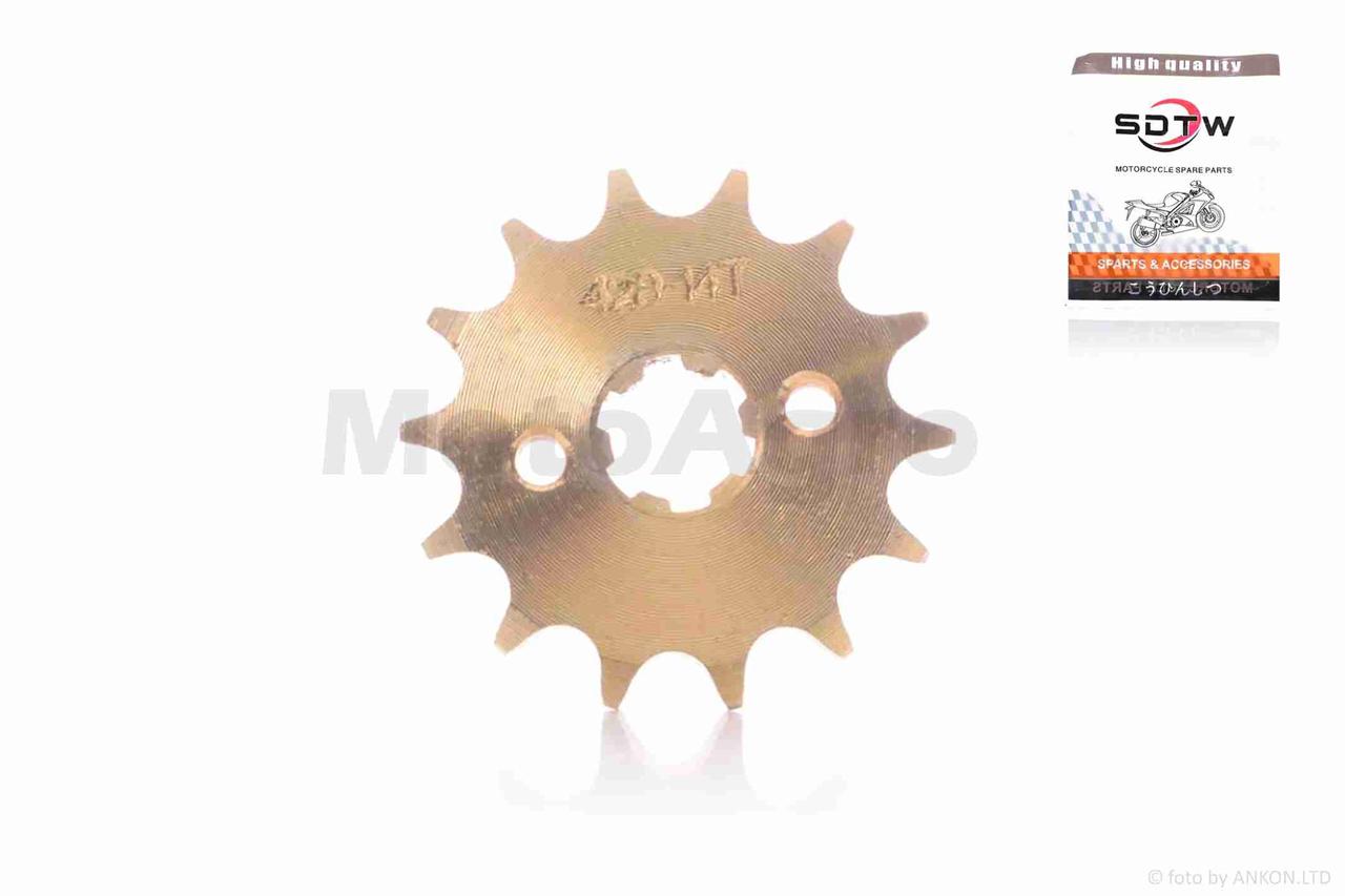 Зірка трансмісії передня на мопед дельта 428-14 "SDTW" (gold)