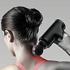 Портативний масажер + 4 насадки, від USB, Fascial Gun KH-320 / Ручний м'язовий вібромасажер, фото 4