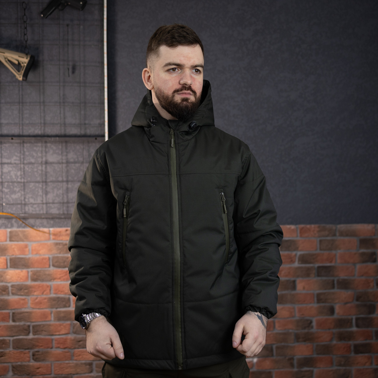 Куртка Grifon Polar Level 7  (Сільвер) плащівка, темний хакі МК, фото 1