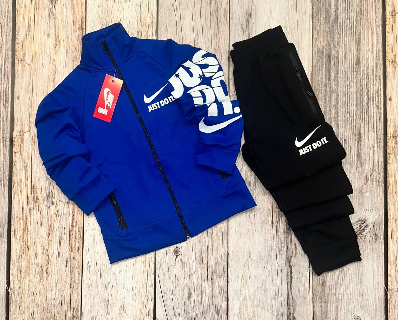 Спортивний костюм дитячий для хлопчиків і дівчат Nike Just Do It весняний осінній найк синій