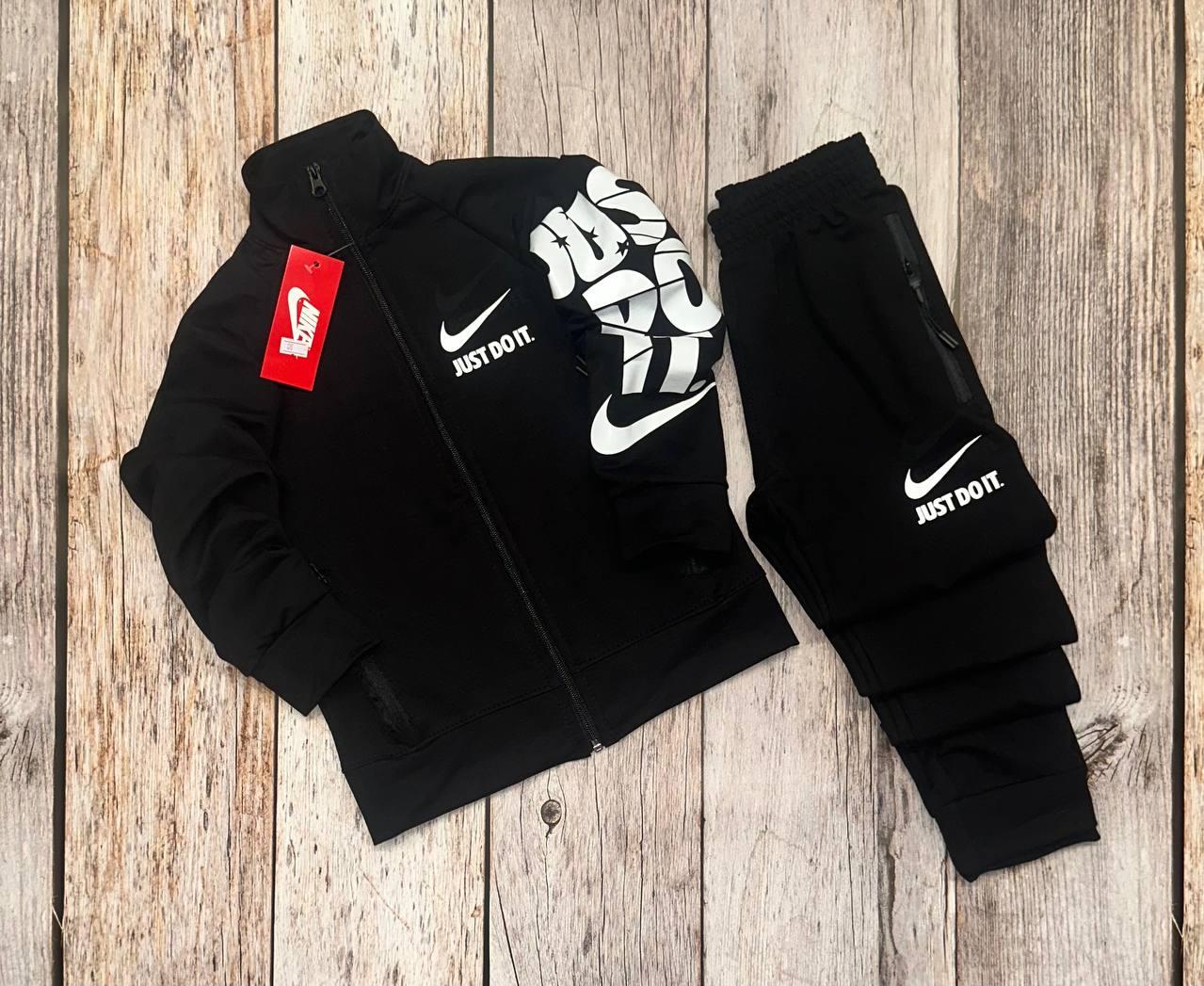Спортивний костюм підлітковий дитячий Nike Just Do It для хлопчиків і дівчат найк чорний