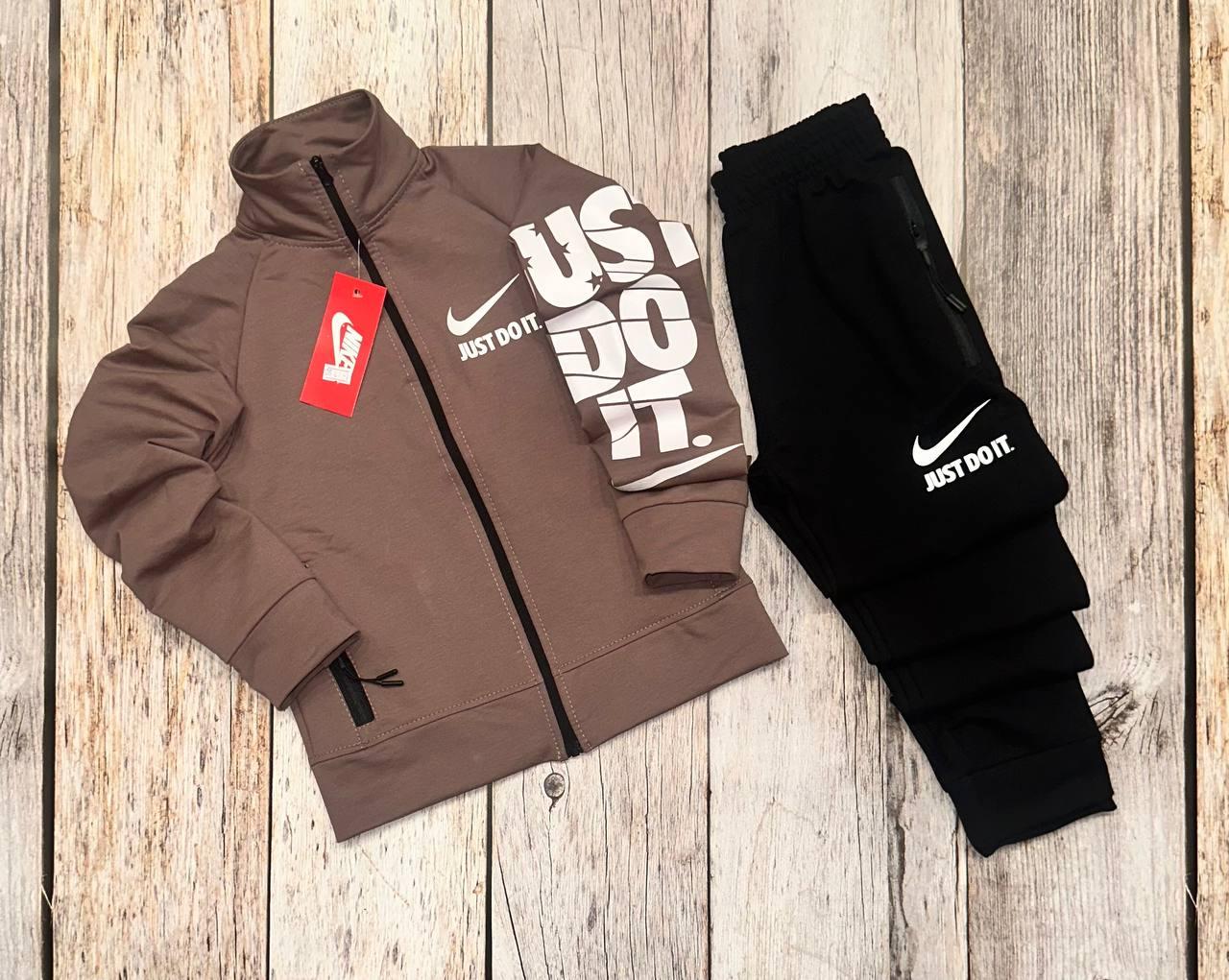 Спортивний костюм для хлопчиків і дівчат Nike Just Do It дитячий підлітковий найк коричневий